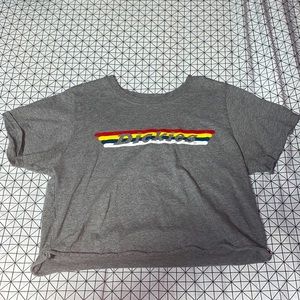 Large Dickies Cropped tee.